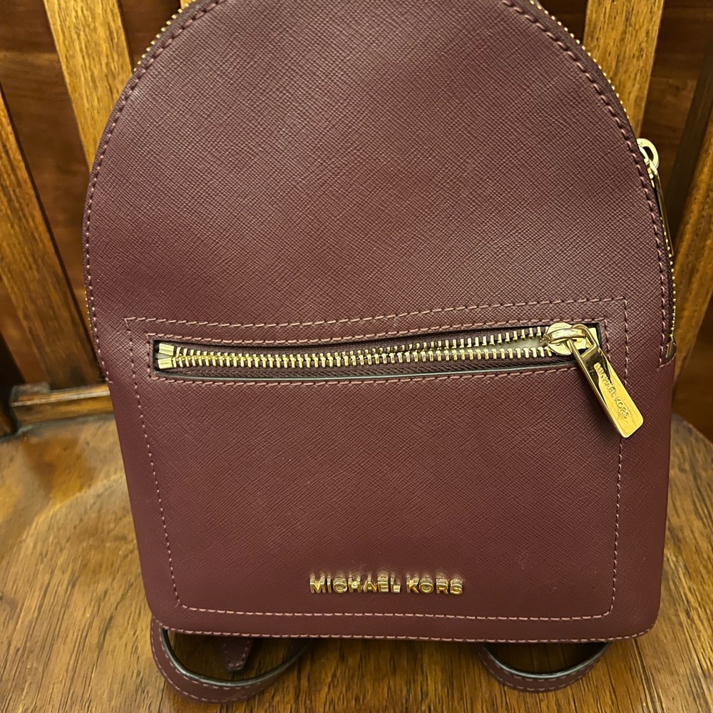 Michael Kors Wine Red Backpack